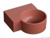 Omnires Ovo M+ umywalka nablatowa/wisząca lewa 33x34 cm terracotta mat OVO335UWLTE